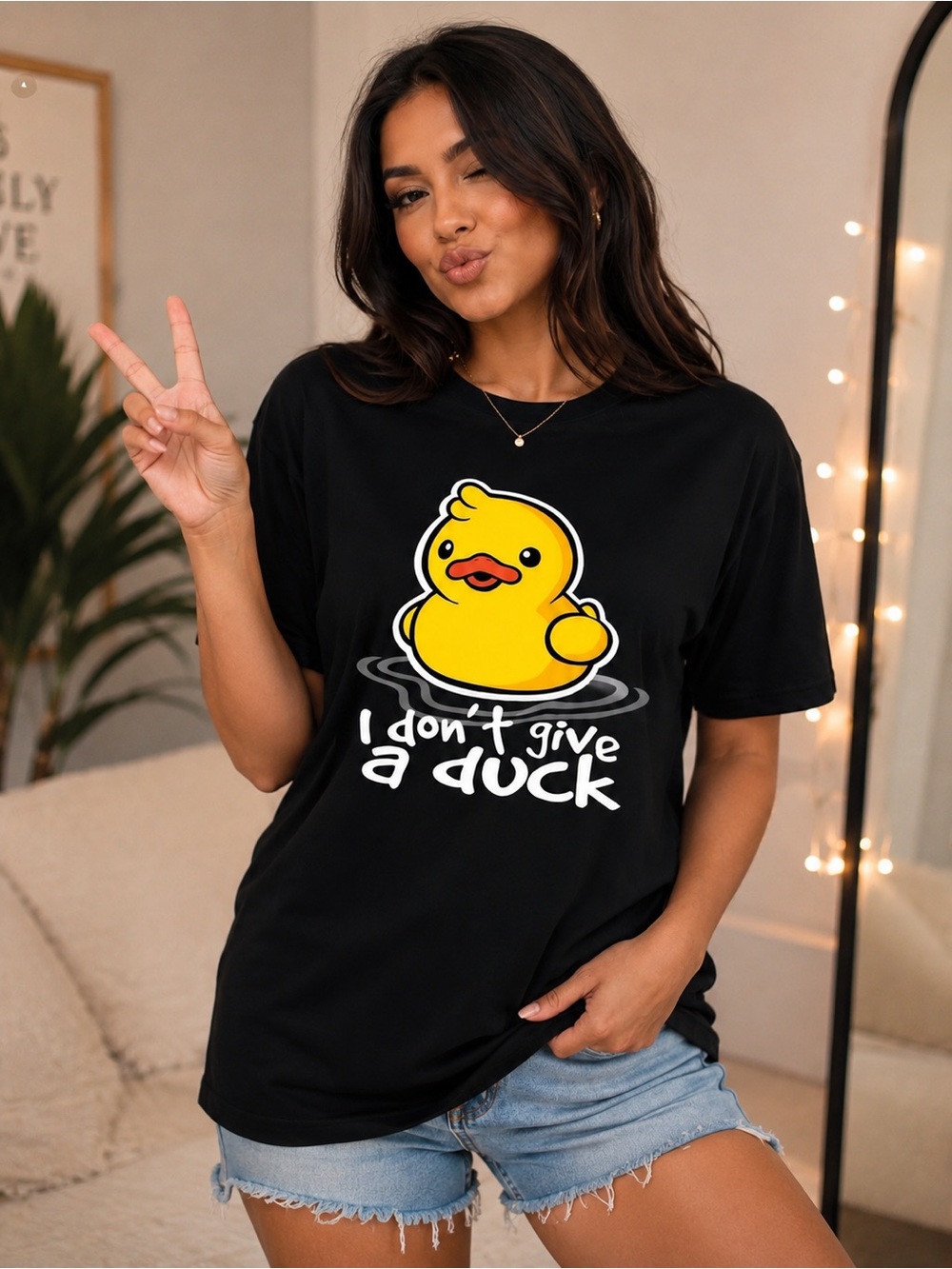 I Don’t Give A Duck Graphic Unisex T Shirt